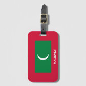 Patriotisch für die Nationalflagge der Malediven Gepäckanhänger (Vorderseite Vertikal)
