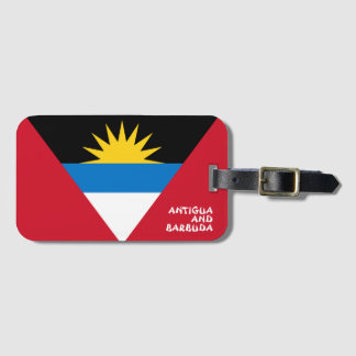 Patriotisch für die Nationalflagge von Antigua und Gepäckanhänger
