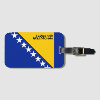 Patriotisch für die Nationalflagge von Bosnien und Gepäckanhänger