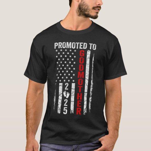 Patriotisch für Godmutter 2025 zum ersten Mal Ne T-Shirt (Vorderseite)