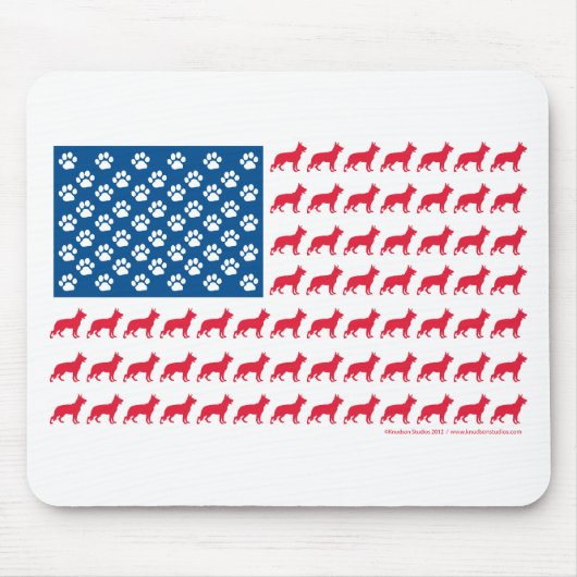 Patriotisch für Schäfer-Flag Mousepad (Vorne)