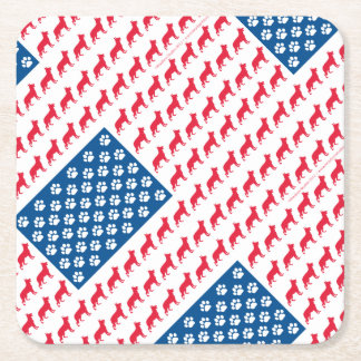 Patriotisch für Schäfer-Flag Rechteckiger Pappuntersetzer