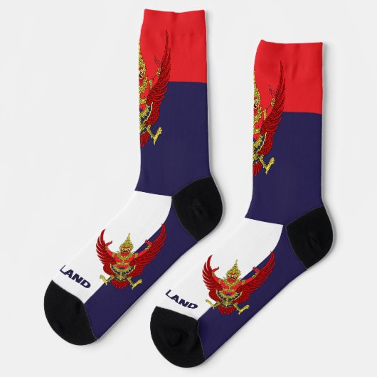 Patriotisch für thailändische Flagge, Nachhaltig T Socken (Linkes Detail)