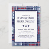 Patriotisch, Gedenktag, Sommer, Cookout-Einladung Einladung (Vorderseite)