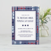 Patriotisch, Gedenktag, Sommer, Cookout-Einladung Einladung (Stehend Vorderseite)