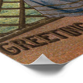 Patriotisch gekleidete Frau Poster (Ecke)