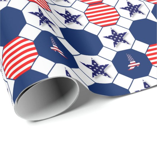 Patriotisch Geschenkpapier (Rolleneckpunkt)