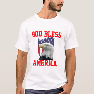 Patriotisch Gott segne Amerika T-Shirt