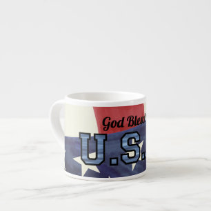 Patriotisch "Gott segne.." Jumbo-Tasse Espressotasse