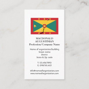 Patriotisch   GRENADA FLAG   Foto Business Card Visitenkarte