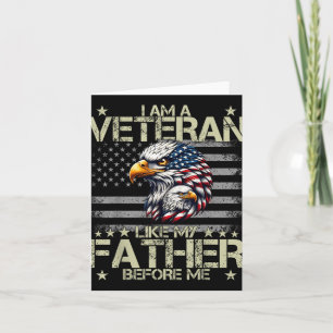Patriotisch Ich bin ein Veteran wie mein Vater vor Karte
