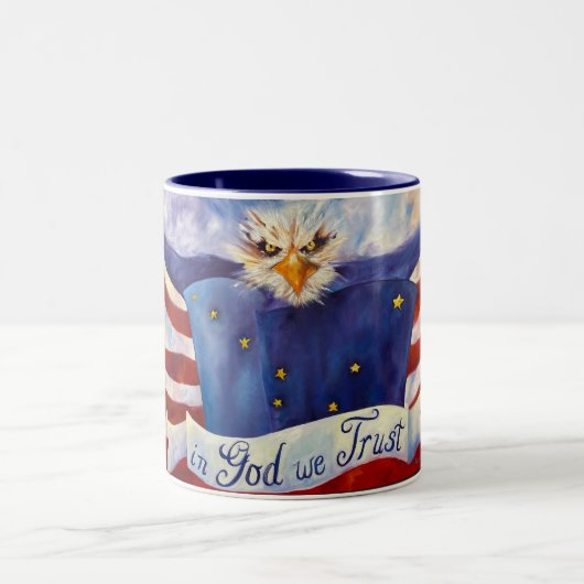 Patriotisch in Gott vertrauen wir Tasse 15oz (Mittel)