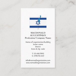 Patriotisch  ISRAEL FLAG  Foto Business Card Visitenkarte