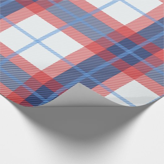 Patriotisch kariert geschenkpapier (Ecke)