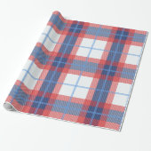 Patriotisch kariert geschenkpapier (Ungerollt)