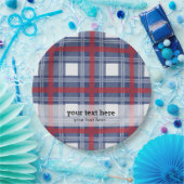 Patriotisch kariert pappteller (Party)