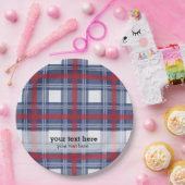 Patriotisch kariert pappteller (Party)