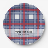 Patriotisch kariert pappteller (Vorderseite)
