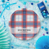 Patriotisch kariert pappteller (Party)