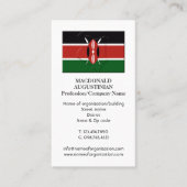 Patriotisch | KENYA FLAG | Foto Business Card Visitenkarte (Vorderseite)