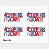 Patriotisch kooperiert Baseball Player Jahr Rechteckiger Aufkleber (Blatt)