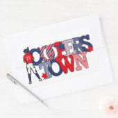 Patriotisch kooperiert Baseball Player Jahr Rechteckiger Aufkleber (Umschlag)