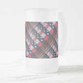 Patriotisch Mattglas Bierglas (VorderseiteRechts)