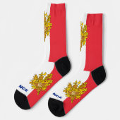 Patriotisch, Nachhaltig Frankreich Premium Socken (Linkes Detail)