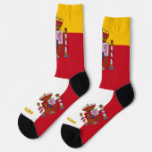 Patriotisch, Nachhaltig Spanien Premium Socken (Linkes Detail)