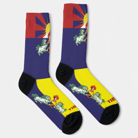 Patriotisch, Nachhaltig Tibet Premium Socken (Rechts)