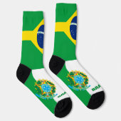 Patriotisch, Nachhaltiges Brasilien, Brasiliens Fl Socken (Rechts)