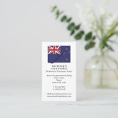 Patriotisch | NEW ZEALAND FLAG | Foto-Visitenkarte Visitenkarte (Stehend Vorderseite)