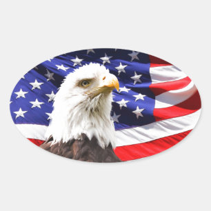 Patriotisch Ovaler Aufkleber
