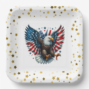 Patriotisch Pappteller