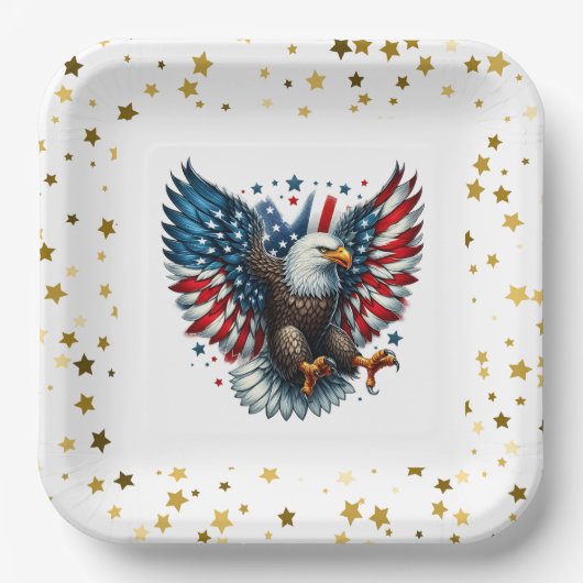 Patriotisch Pappteller (Vorderseite)