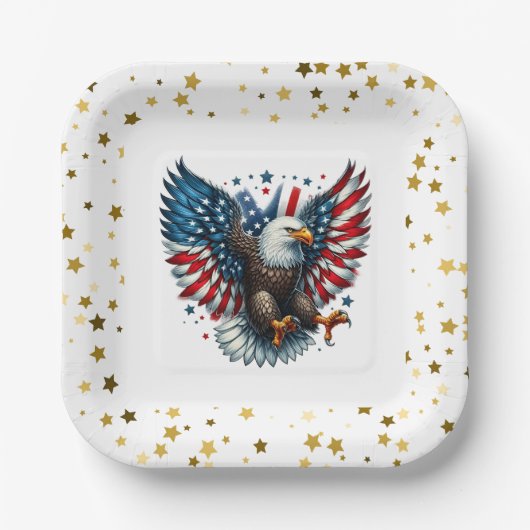 Patriotisch Pappteller (Vorderseite)
