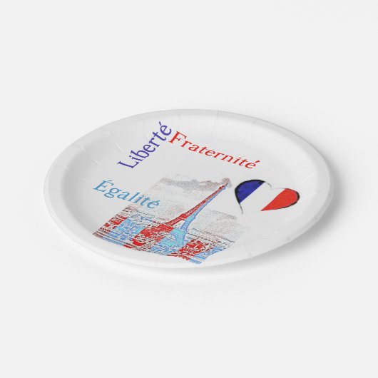 Patriotisch Pappteller (Schrägansicht)