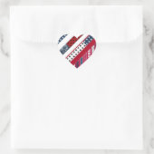 Patriotisch, Patchwork Herz-Aufkleber (Tasche)