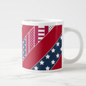 Patriotisch, Patchwork Jumbo-Tasse (Rechts)