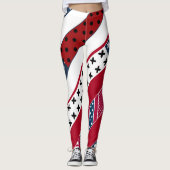 Patriotisch, Patchwork Leggings (Vorderseite)