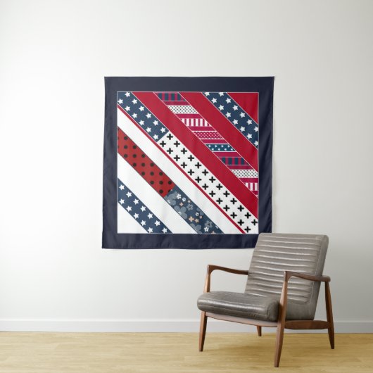 Patriotisch, Patchwork Wandteppich (Beispiel)