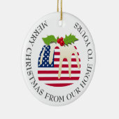 Patriotisch | Pudding | AMERIKANISCHE FLAG Keramik Ornament (Rechts)