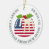 Patriotisch | Pudding | AMERIKANISCHE FLAG Keramik Ornament (Links)