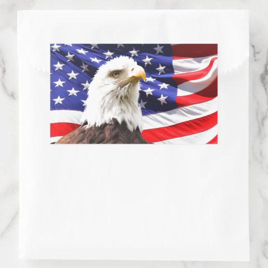 Patriotisch Rechteckiger Aufkleber (Tasche)