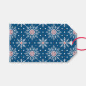 Patriotisch Red White Blue Weihnachts Snowflake Ta Geschenkanhänger (Vorderseite (Horizontal))