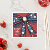 Patriotisch Red White und Blue Large Bow Serviette (Beispiel)