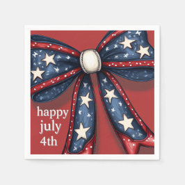 Patriotisch Red White und Blue Large Bow Serviette