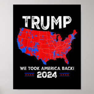 Patriotisch rot und blau Karte, Donald Trump, wir  Poster