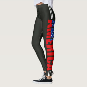 Patriotisch, Rot Weiß & Blau, Sterne & Streifen, U Leggings
