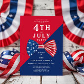 Patriotisch rot weiß und blau 4. Juli Einladung